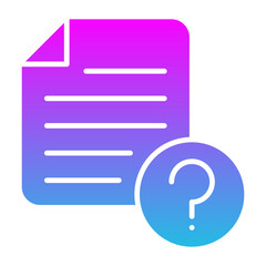 Help Glyph Gradient Icon