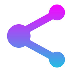 Share Glyph Gradient Icon
