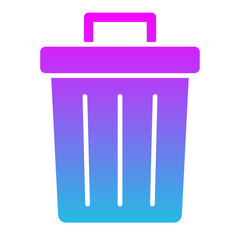 Bin Glyph Gradient Icon