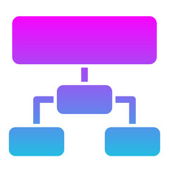 Hierarchical Structure Glyph Gradient Icon