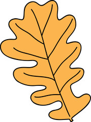 Fototapeta premium Autumn oak leaves, Autumn or Fall Animal, illustration