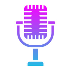 Microphone Glyph Gradient Icon