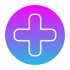 Obraz premium Plus Glyph Gradient Icon