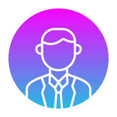 Profile Glyph Gradient Icon