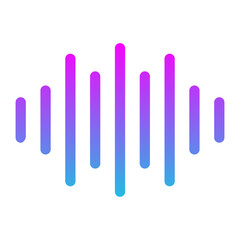 Voice Glyph Gradient Icon