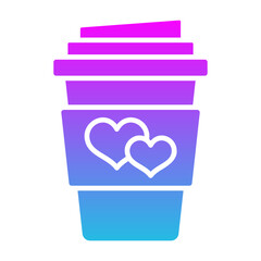 Coffee Glyph Gradient Icon