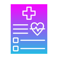Medical Glyph Gradient Icon
