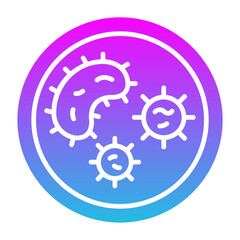 Bacteria Glyph Gradient Icon