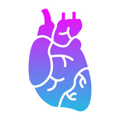 Heart Glyph Gradient Icon