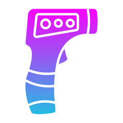 Thermometer Gun Glyph Gradient Icon