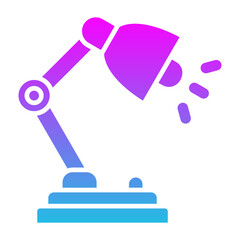 Lamp Glyph Gradient Icon