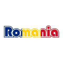 Romania flag font vector graphics
