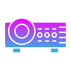 Video Projector Glyph Gradient Icon