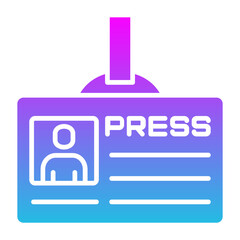 Id Card Glyph Gradient Icon