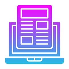 Laptop Glyph Gradient Icon