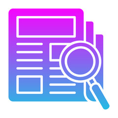 Research Glyph Gradient Icon