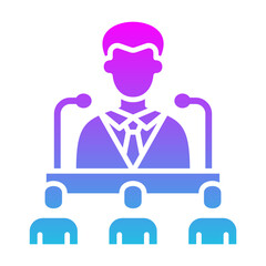 Speech Glyph Gradient Icon