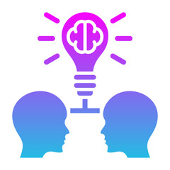 Brainstorm Glyph Gradient Icon