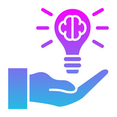 Idea Glyph Gradient Icon