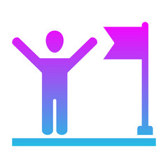 Success Glyph Gradient Icon