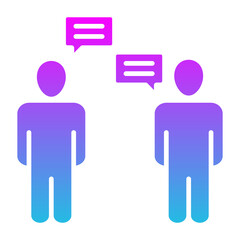 Conversation Glyph Gradient Icon