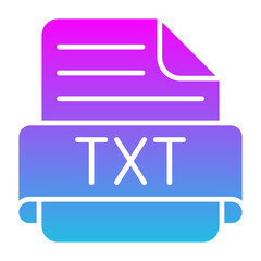 Txt Glyph Gradient Icon