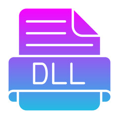 Dll Glyph Gradient Icon