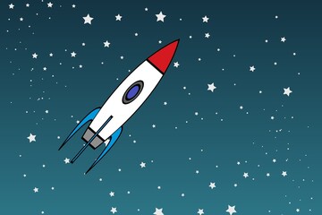 rocket in space