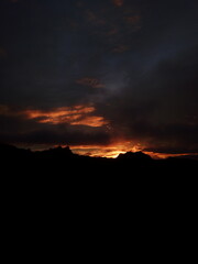 Sunset to Sleeping lady in Kosrae, Micronesia（Federated States of Micronesia）