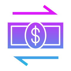 Transaction Glyph Gradient Icon