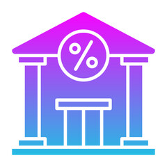 Tax Office Glyph Gradient Icon