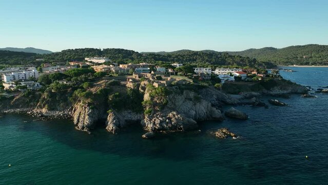 Amazing shoot of San Esteban del Mar's Castle in Palamos, Spain
