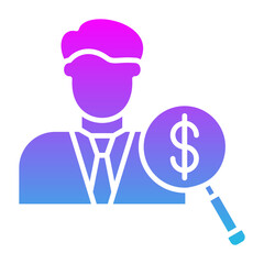 Auditor Glyph Gradient Icon