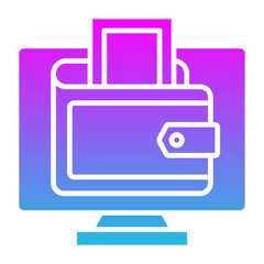 Digital Wallet Glyph Gradient Icon