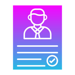 Hire Glyph Gradient Icon