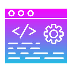 Obraz premium Development Glyph Gradient Icon