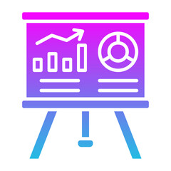 Presentation Glyph Gradient Icon