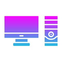 Computer Glyph Gradient Icon