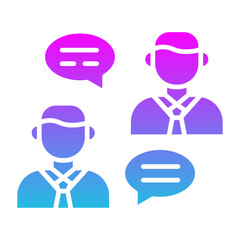 Conversation Glyph Gradient Icon