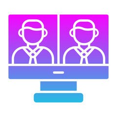 Video Call Glyph Gradient Icon