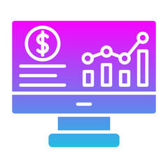 Revenue Glyph Gradient Icon