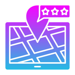 Rating Glyph Gradient Icon