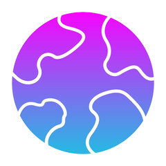 Earth Glyph Gradient Icon
