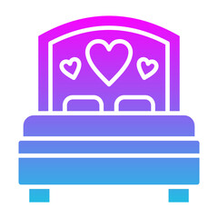 Bed Glyph Gradient Icon