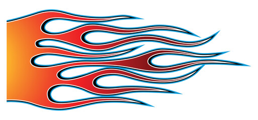 Vector flame tribal fire hot rod graphic car decal motorcycle gas tank and helmet sticker © Artoholics