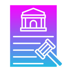 Law Glyph Gradient Icon