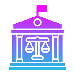 Court Glyph Gradient Icon