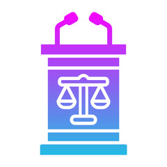 Tribune Glyph Gradient Icon