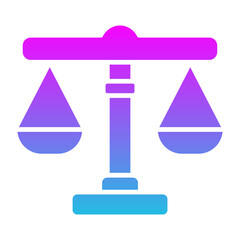 Justice Glyph Gradient Icon