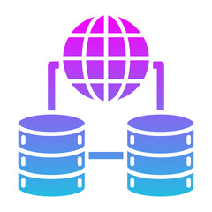 Data Network Glyph Gradient Icon